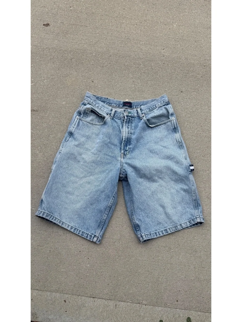 Vintage Tommy Hilfiger Light Blue Denim Shorts Size 32